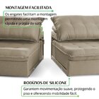 Sofá Retrátil Muriaé 4 Lugares 290 Cm Linho Bege