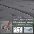 Sofá Retrátil Muriaé 4 Lugares 290 Cm Linho Cinza