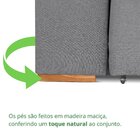 Sofá Retrátil Muriaé 4 Lugares 290 Cm Linho Cinza