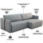 Sofá Retrátil Para Sala De Estar 3 Lugares 220cm Ethan T03 Li