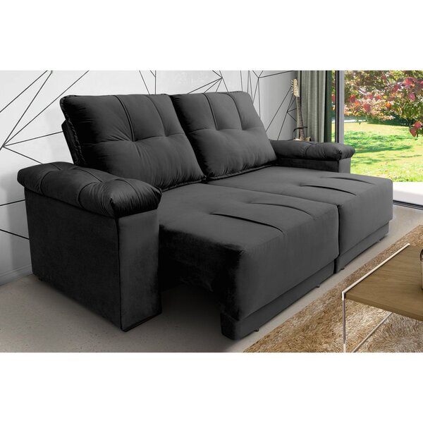 Sofá Retrátil Reclinável 03 Lugares 180cm Inglaterra Cinza