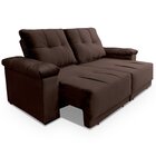Sofá Retrátil Reclinável 03 Lugares 180cm Inglaterra Marrom C