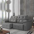 Sofá Retrátil Reclinável 1,95m Cama 3 Lugares Marrocos Cinza