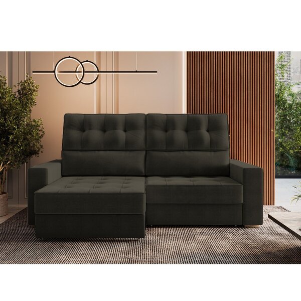 Sofá Retrátil Reclinável 180 Cm Dubai Marrom