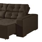 Sofá Retrátil Reclinável 2,10m 2 Lugares Andros Marrom