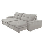 Sofá Retrátil Reclinável 2,1m Gaia Veludo Com Molas Meu Sofá