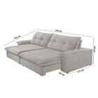 Sofá Retrátil Reclinável 2,1m Gaia Veludo Com Molas Meu Sofá