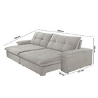 Sofá Retrátil Reclinável 2,3m Gaia Veludo Com Molas Meu Sofá