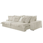 Sofá Retrátil Reclinável 2,3m Luz Linho Com Molas Meu Sofá On