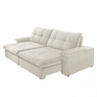 Sofá Retrátil Reclinável 2,9m Gaia Linho Com Molas Meu Sofá O