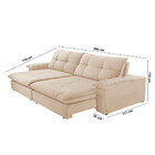 Sofá Retrátil Reclinável 2,9m Gaia Linho Com Molas Meu Sofá O