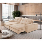 Sofá Retrátil Reclinável 2,9m Gaia Linho Com Molas Meu Sofá O