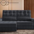 Sofá Retrátil Reclinável 200cm Dubai Cinza