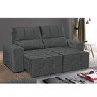 Sofá Retrátil Reclinável 200cm Veludo Miami Wood Estofados