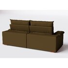 Sofá Retrátil Reclinável 210 Cm Luxor Veludo Marrom