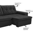 Sofá Retrátil Reclinável 210cm 3 Lugares Caspian F05 Veludo C