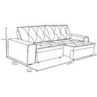 Sofá Retrátil Reclinável 210cm 3 Lugares Caspian F05 Veludo C