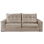 Sofá Retrátil/reclinável 210cm 3 Lugares Mercedes Bege