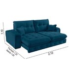 Sofá Retrátil Reclinável 210cm Istambul Yescasa Azul