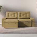 Sofá Retrátil Reclinável 210cm Mônaco Bege