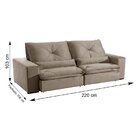 Sofá Retrátil/reclinável 220cm 3 Lugares Freemont Bege