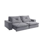 Sofá Retrátil/reclinável 220cm 3 Lugares Freemont Cinza