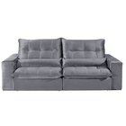 Sofá Retrátil/reclinável 220cm 3 Lugares Mercedes Cinza