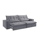 Sofá Retrátil/reclinável 220cm 3 Lugares Mercedes Cinza