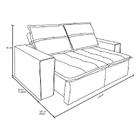 Sofá Retrátil Reclinável 226cm 3 Lugares Scenes F05 Veludo Ma