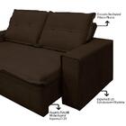 Sofá Retrátil Reclinável 226cm 3 Lugares Scenes F05 Veludo Ma