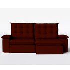 Sofá Retrátil Reclinável 230 Cm Luxor Veludo Bordô