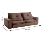 Sofá Retrátil/reclinável 230cm 3 Lugares Freemont Marrom