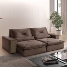 Sofá Retrátil/reclinável 230cm 3 Lugares Freemont Marrom