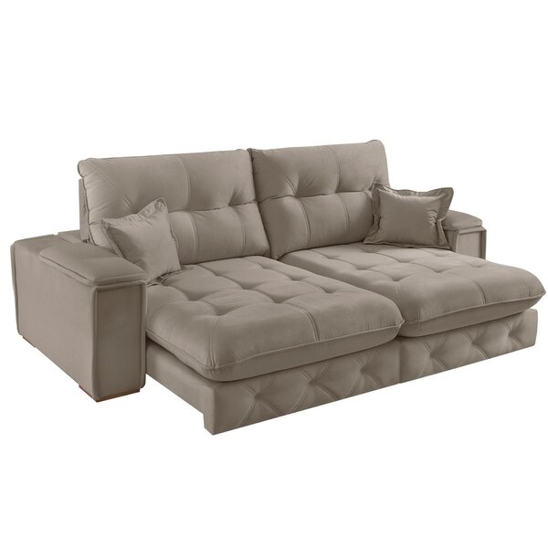 Sofá Retrátil Reclinável 230cm Istambul Yescasa Marrom