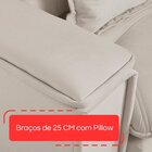 Sofá Retrátil Reclinável 230cm Istambul Yescasa Off White