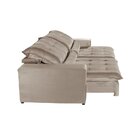 Sofá Retrátil/reclinável 240cm 4 Lugares Mercedes Bege