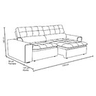 Sofá Retrátil Reclinável 250cm 4 Lugares Artemis F05 Veludo P