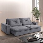 Sofá Retrátil/reclinável 250cm 4 Lugares Freemont Cinza