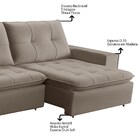 Sofá Retrátil Reclinável 250cm 4 Lugares Itália F05 Veludo Ca