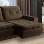 Sofá Retrátil Reclinável 250cm 4 Lugares Itália F05 Veludo Ma