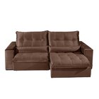Sofá Retrátil/reclinável 290cm 5 Lugares Mercedes Marrom