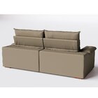 Sofá Retratil Reclinavel 290cm Luxor Veludo Bege