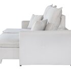 Sofá Retrátil Reclinável 2.10 Mts Assento Molas Veludo Bege M