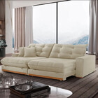 Sofá Retrátil Reclinável 2.5m Duque Linho Com Molas Meu Sofá