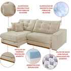 Sofá Retrátil Reclinável 2.5m Duque Linho Com Molas Meu Sofá