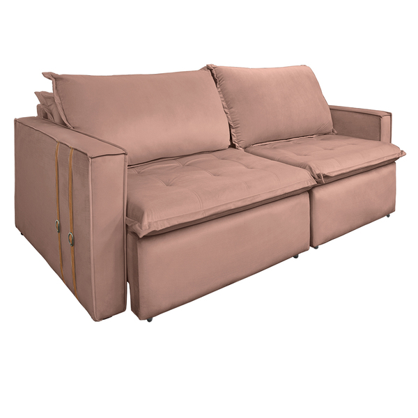 Sofá Retrátil Reclinável 2 Lugares 180 Cm México Veludo K01 -