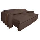 Sofá Retrátil Reclinável 2 Lugares 180 Cm México Veludo Marro