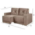 Sofá Retrátil Reclinável 2 Lugares 180cm Malibu  Bege