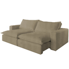 Sofá Retrátil Reclinável 2 Lugares Linho Bege 1,60 Vox