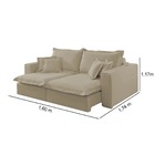 Sofá Retrátil Reclinável 2 Lugares Linho Bege Usb 1,60 Roy